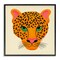 Stupell Industries Modern Leopard Wildlife Face Framed Giclee Design by Carrie Cantwell
